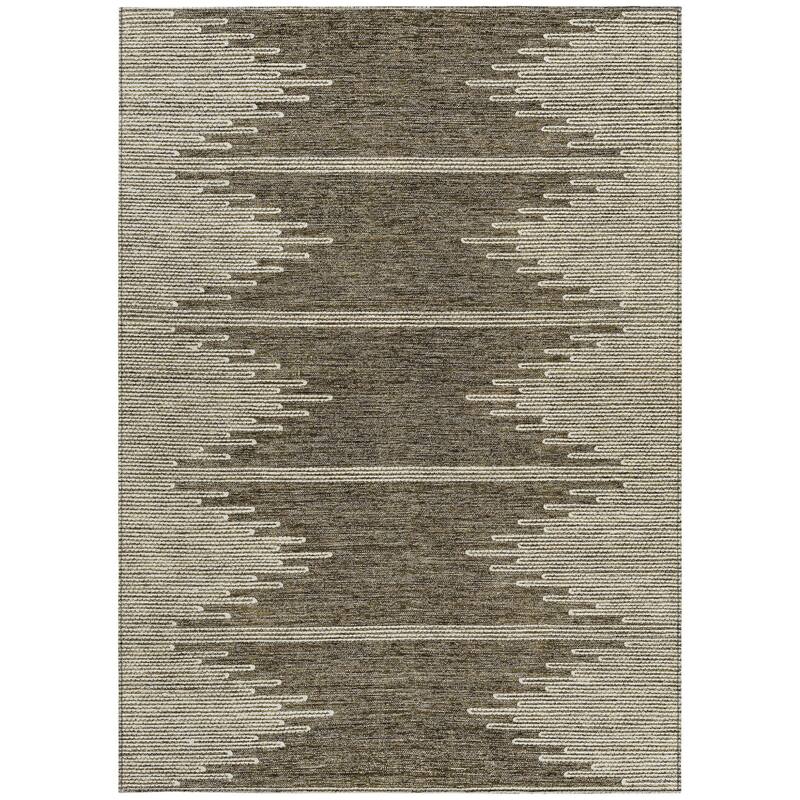 HomeRoots Abstract Transitional Rectangle Outdoor Rug