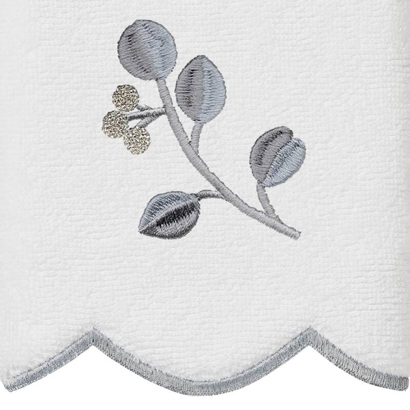 Authentic Hotel and Spa 100% Turkish Cotton WILD BRANCH Scallop Embellished Towel Collection