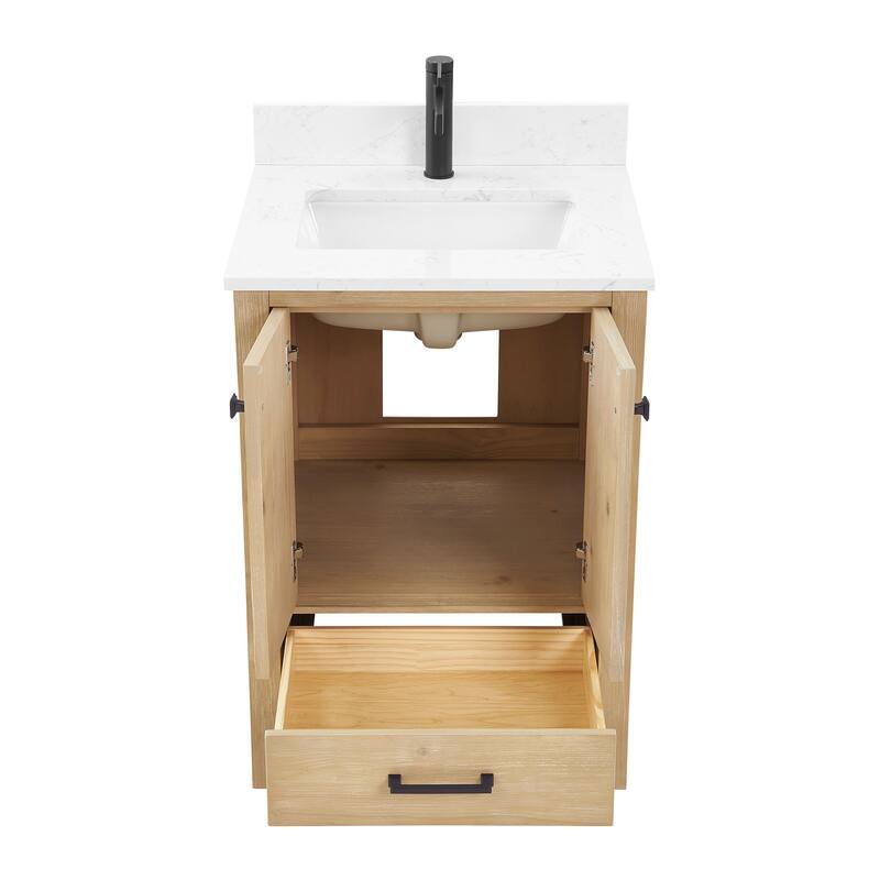 Shannon Bath Vanity with Composite Stone Countertop and Mirror