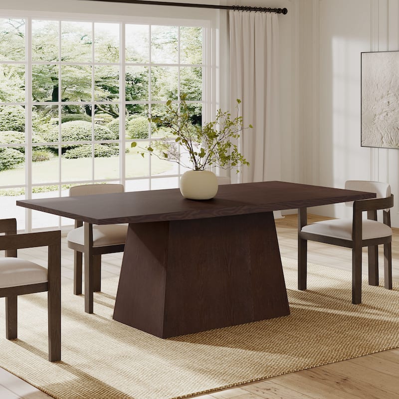 Christopher Knight Home - Lowell Modern Wooden Pedestal Dining Table - Espresso