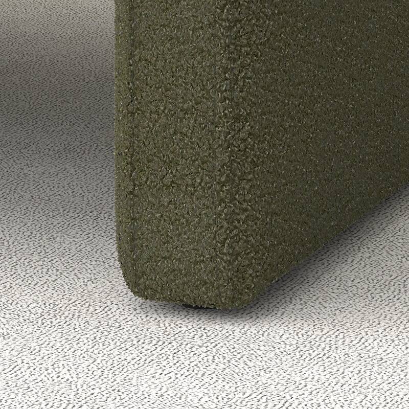 Upholstered comfortable chair with armrests