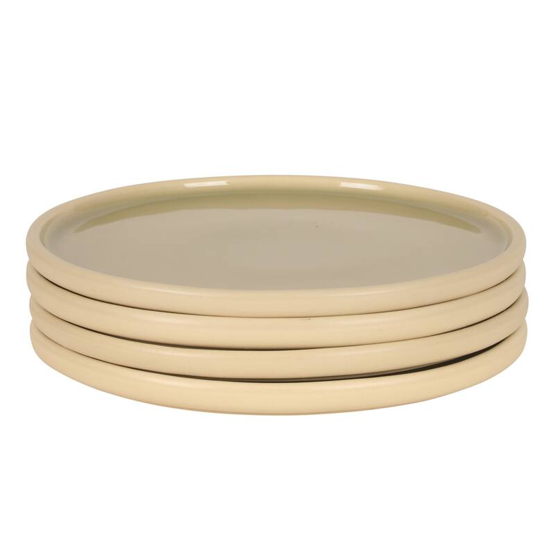 Gibson Elite - Made in Portugal - Port Gaia 10.2 Inch Dinner Plates Set of 4 - Reactive Glaze Dish Set