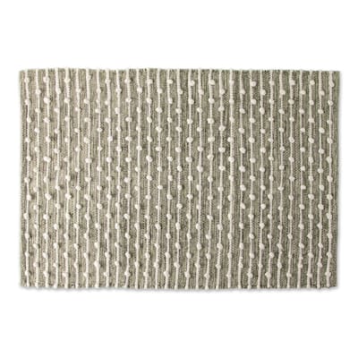 DII Antique Green Recycled Cotton Loop Rug - Big