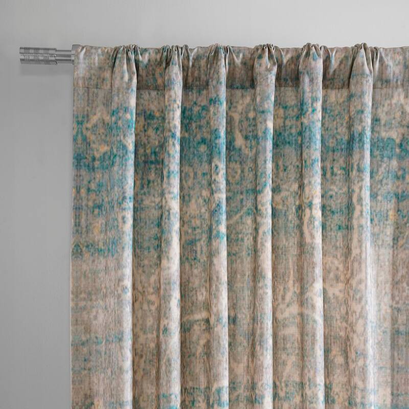Exclusive Fabrics Textured Cotton Printed Curtains for Bedroom and Living room (1 Panel)