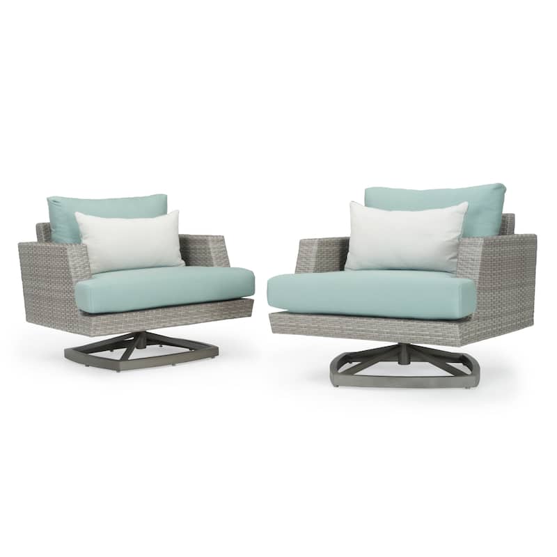 Portofino Casual 2 Piece Sunbrella Outdoor Patio Motion Club Chairs
