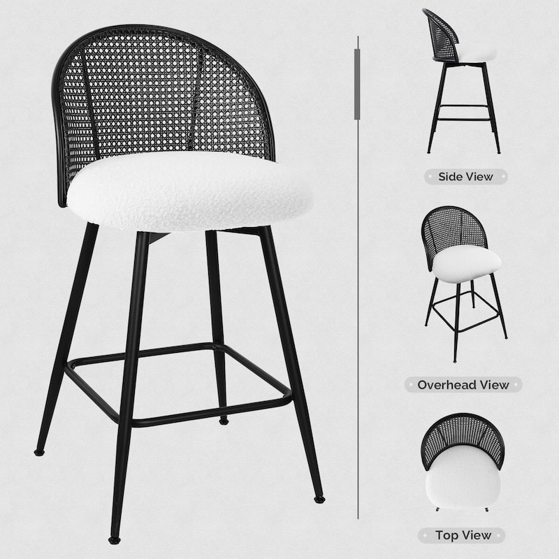 26"/29" Swivel Barstools Counter Height Bar Stool w/ Metal Legs