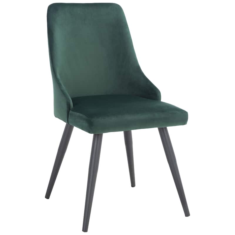 SAFAVIEH Jetta Modern Velvet Dining Room Chair (Set of 2) - 22.2" W x 18.8" L x 34.3" H - 22Wx19Dx34H