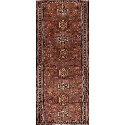 Tribal Gharajeh Persian Vintage Runner Rug Handmade Wool Carpet - 3'3"x 9'4"
