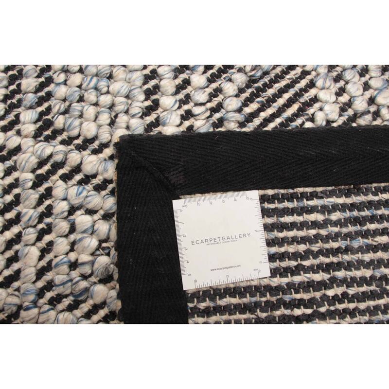 ECARPETGALLERY Braid weave Sienna Navy Wool Rug - 5'1 x 7'11