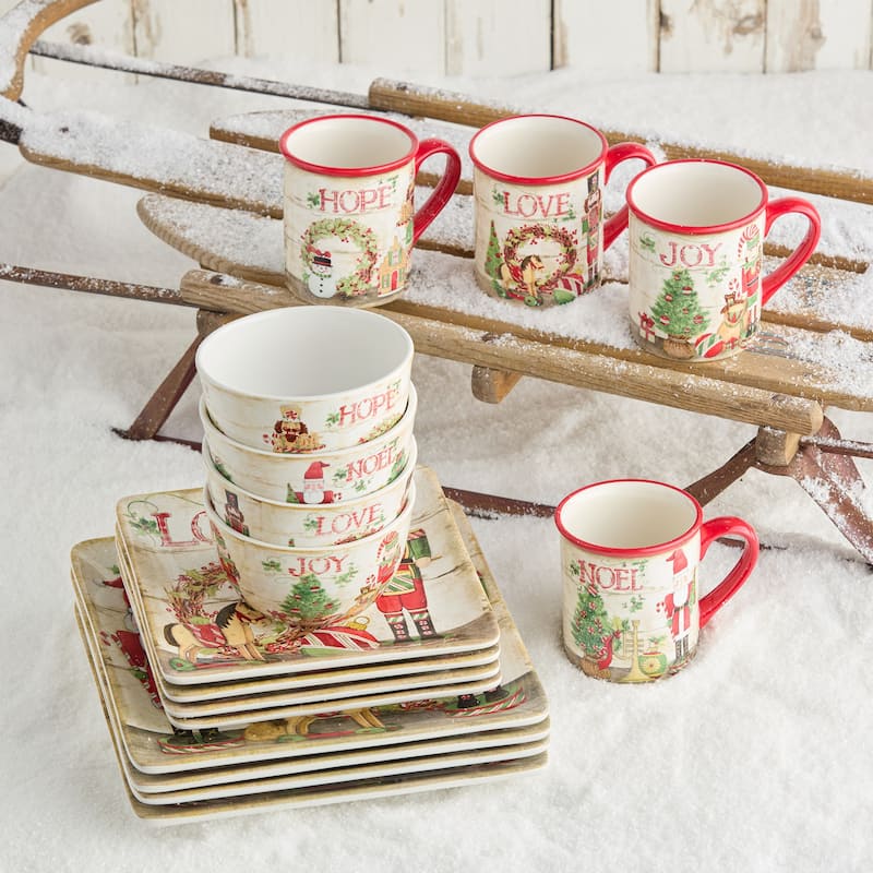 Certified International Nutcracker Parade 16pc Dinnerware Set, Service for 4