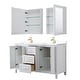 preview thumbnail 54 of 71, Daria 60 Inch Double Vanity, Cultured Marble Top, Medicine Cabinets