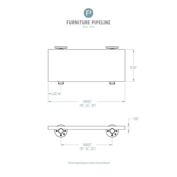 Somerville Farmhouse Industrial Wall Shelf