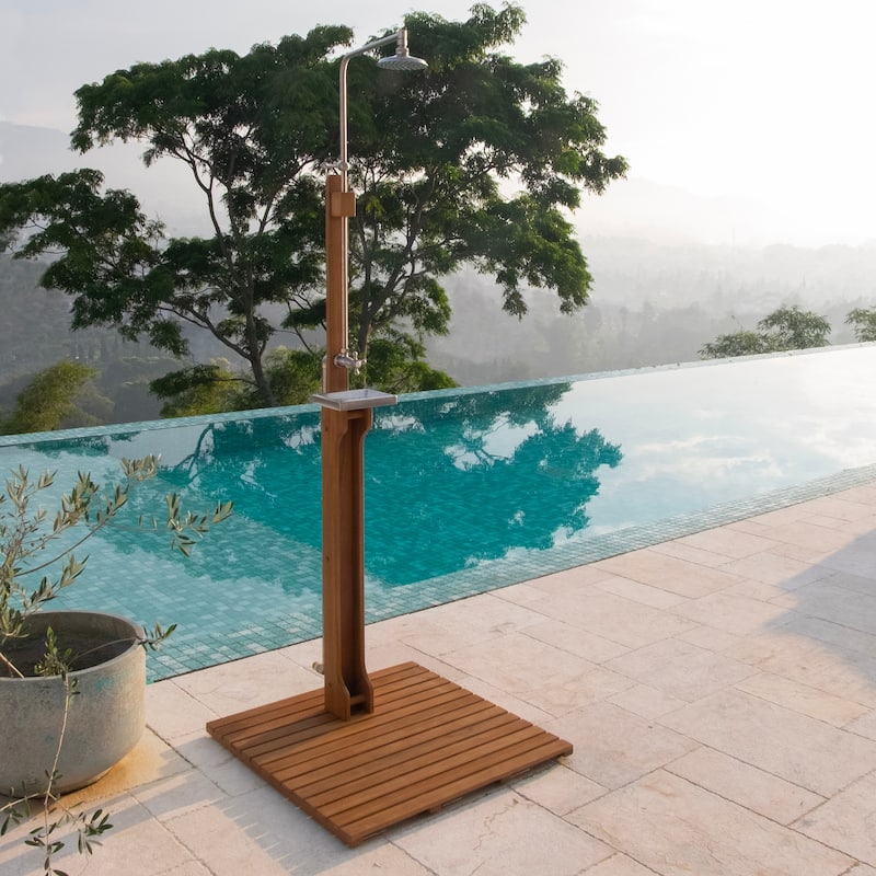 Cambridge Casual Oliver Teak Wood Freestanding Outdoor Shower