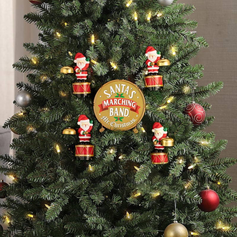 6 in. Animated Santas Marching Band