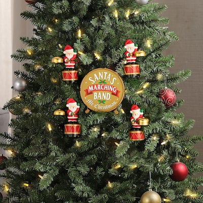 6 in. Animated Santas Marching Band