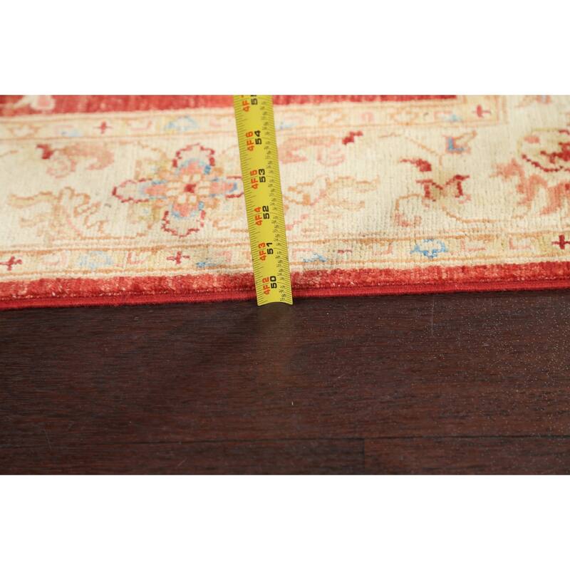 Vegetable Dye Floral Chobi Peshawar Area Rug Hand-knotted Wool Carpet - 3'3" x 5'3"
