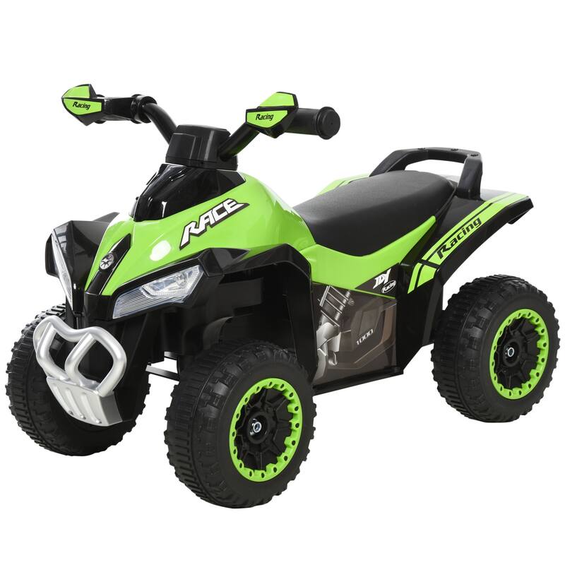 Foot-to-Floor Kids Push Ride-On Car with Music, Lights, Non-Slip Wheels, and Classic Design for Ages 1.5-3 Years - Green