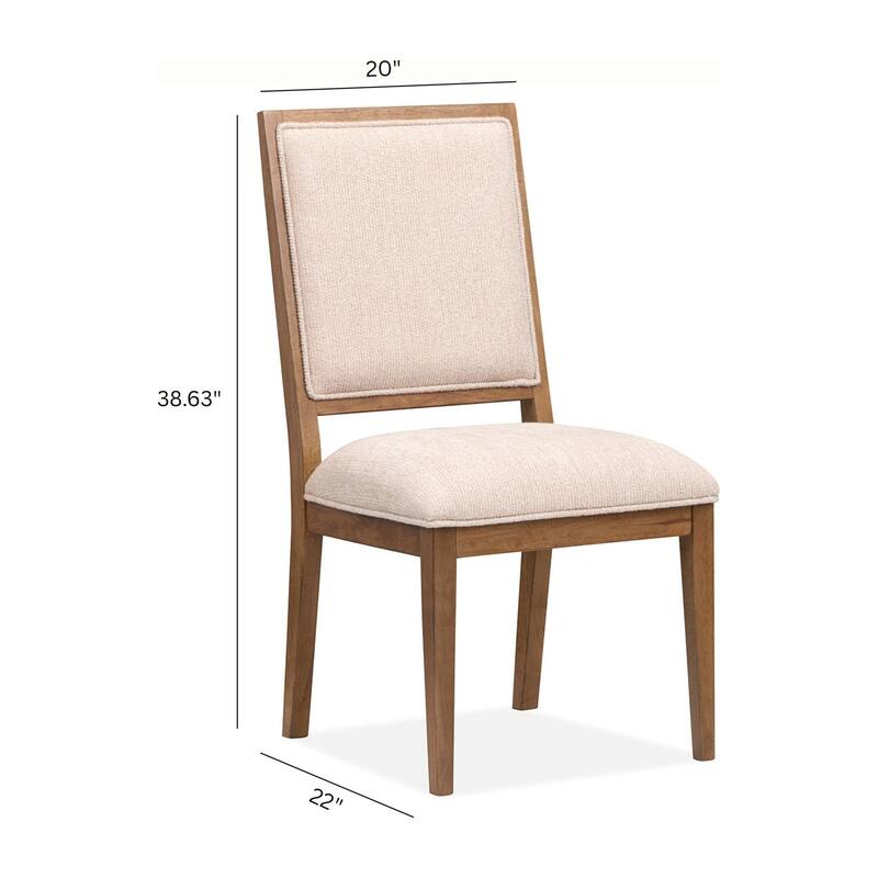 Magnussen Home Marcel Harvest Brown Upholstered Side Chair Two Pack - 20''W x 22''D x 38.63''H
