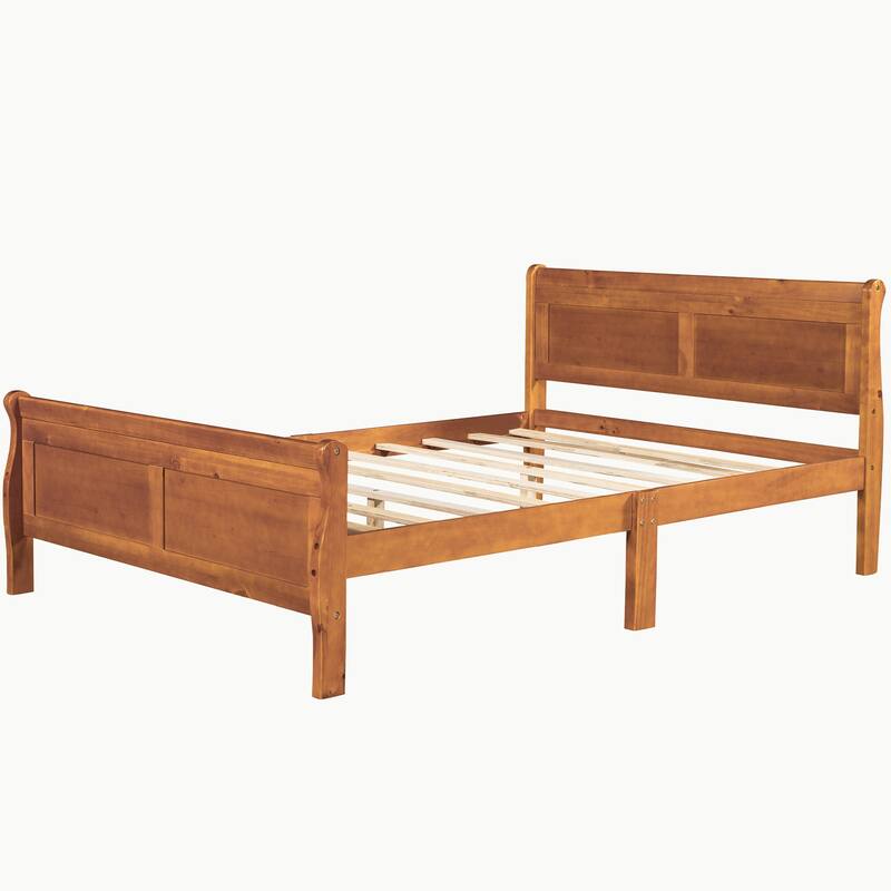 Full Queen Twin Size Wood Platform Bed