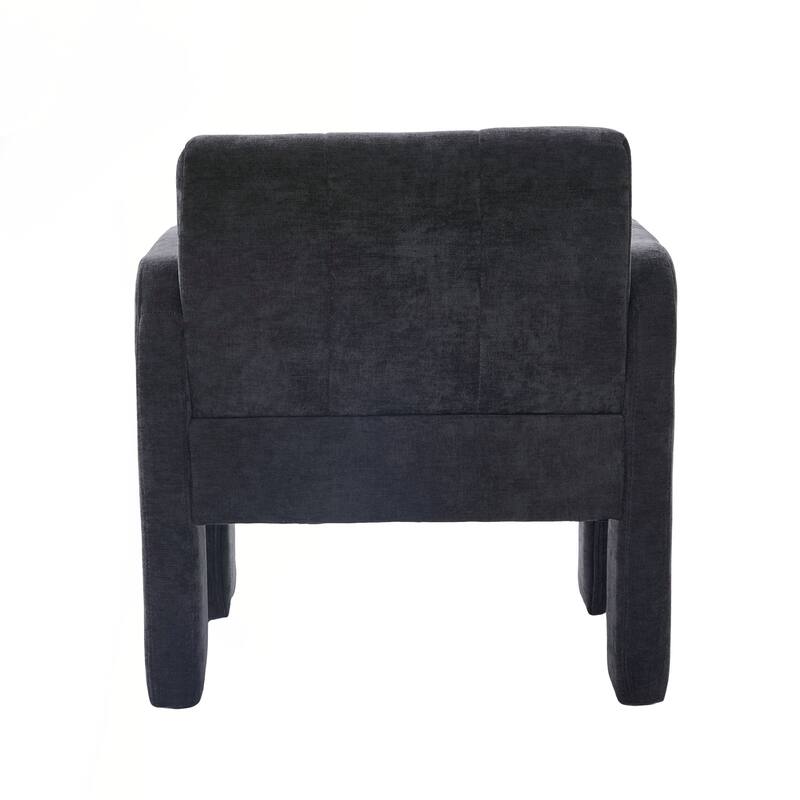 Modern Minimalist Casual Single Armchair Living Room, Bedroom, Office Area Upholstered Chair Comfortable Padded Armchair