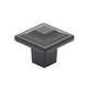 preview thumbnail 11 of 9, Schaub and Company Menlo Park 1-1/4 Inch Square Pyramid Cabinet Knob Matte Black