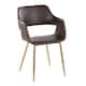 Option Espresso Faux Leather/Gold Metal