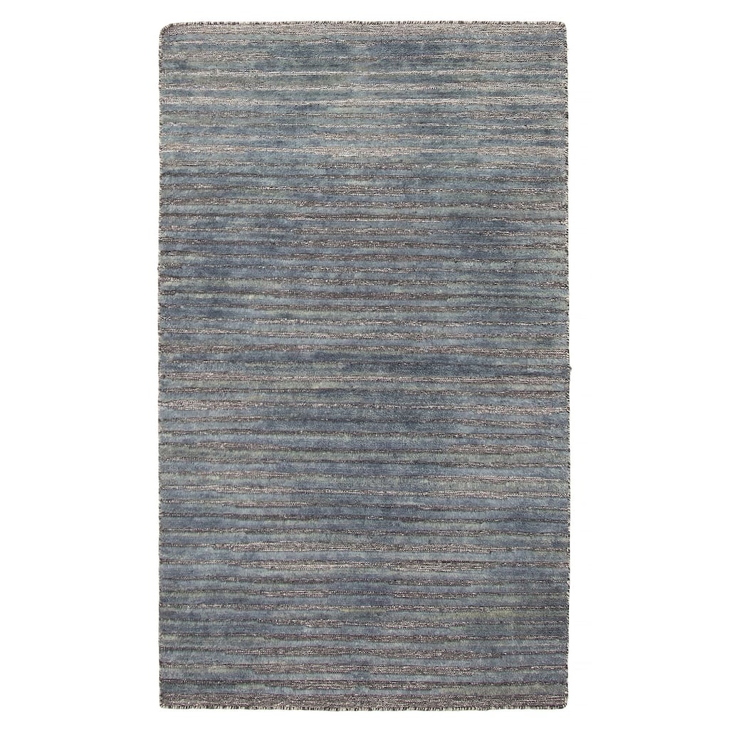 ECARPETGALLERY Hand-knotted Tangier Teal Wool Rug - 3'1 x 5'2