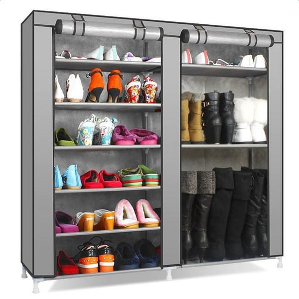 2 row 9 lattices Shoe Rack Boot Shelves Storage On Sale Bed