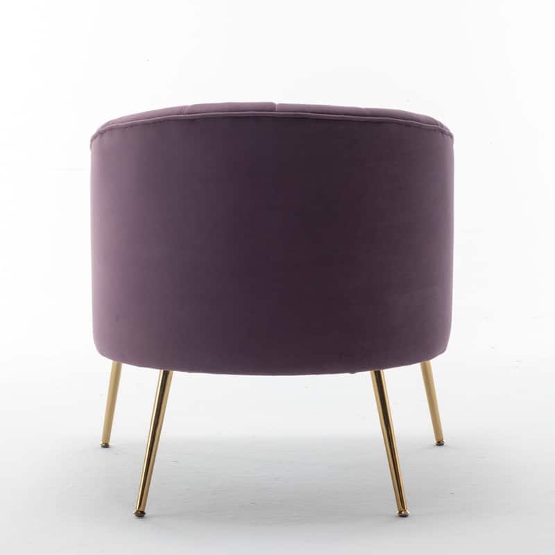 SEYNAR Modern Glam Velvet Accent Vanity Chair with Golden Metal Legs for Living Room