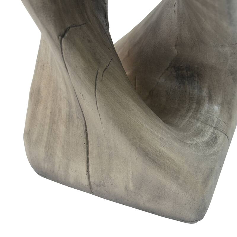 Twist A Twisted Spiral With A Hollow Interior Shape Side Table,Wood-Like Texture