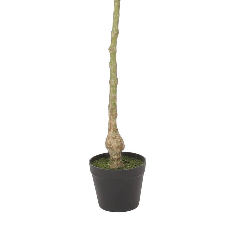 Leso Artificial Macrocarpa Plant, Hand Shaped Green Leaves 47 Inch
