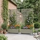 preview thumbnail 65 of 103, 72 in Metal Movable Planter Box with Trellis Privacy Screen Lockable Wheels