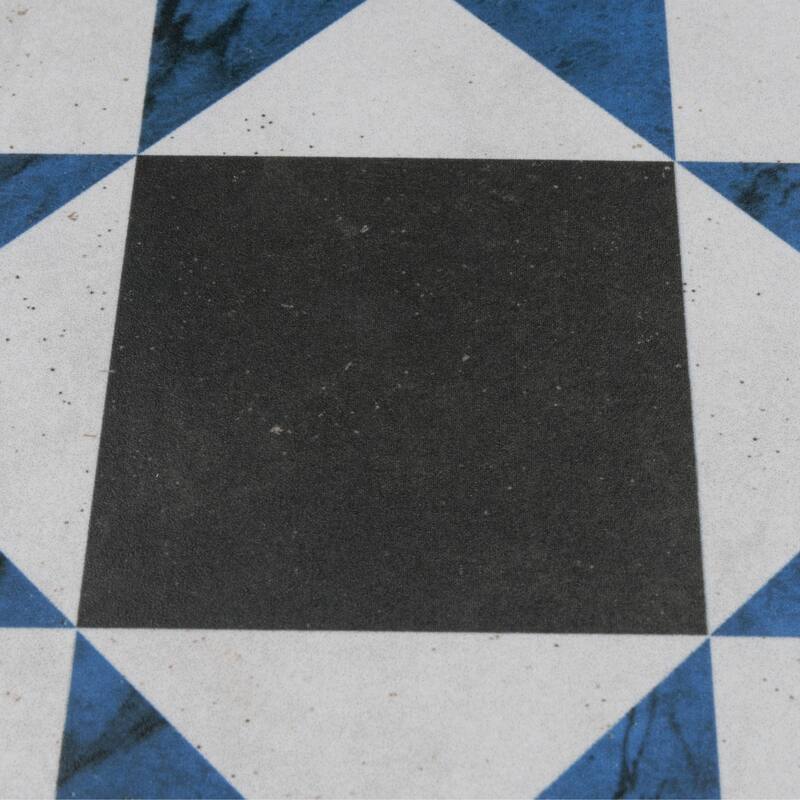 Merola Tile Renaissance Deco Indigo Cross 7-7/8" x 7-7/8" Porcelain Floor and Wall Tile