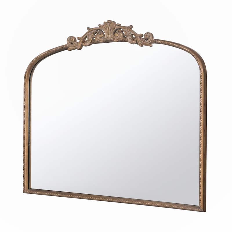 40" x 31"Gold Arch Mirror and Baroque Inspired Frame