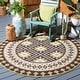 preview thumbnail 53 of 79, SAFAVIEH Veranda Eyvor Indoor/ Outdoor Waterproof Patio Backyard Rug 6'7" Round - Chocolate/Green