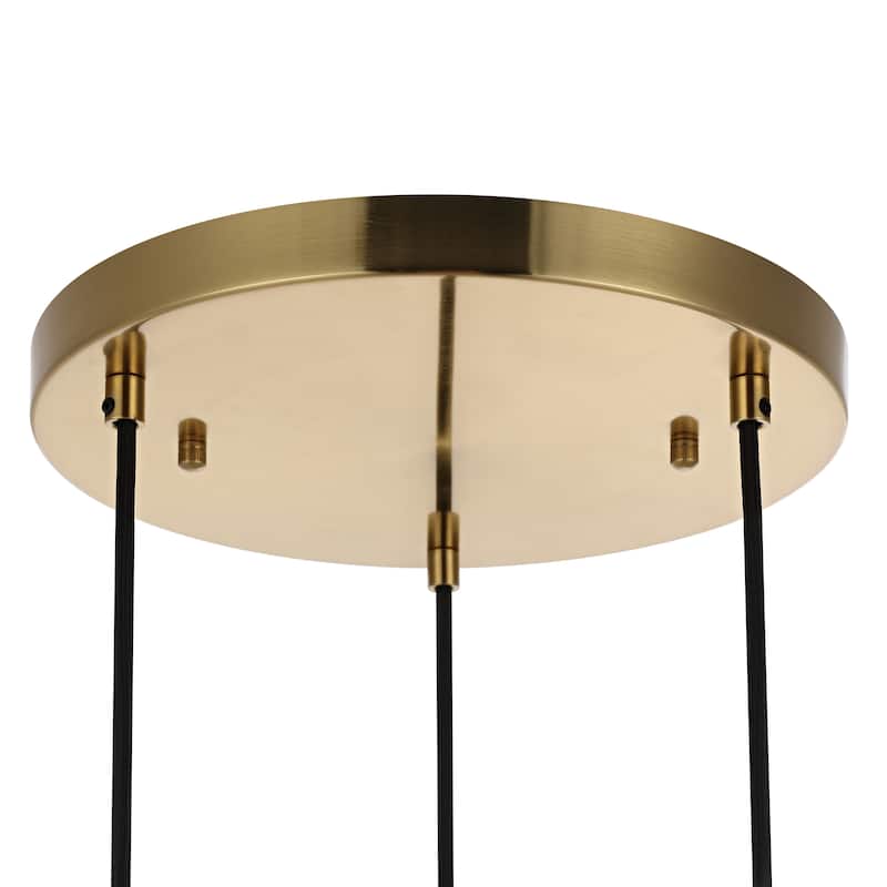 WINGBO 3-Light Modern Crystal Pendant Light Fixture Height Adjustable Hanging Light - N/A