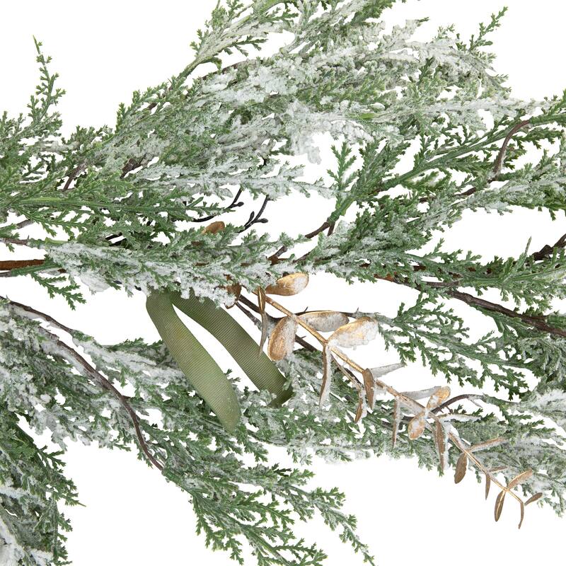 Real Touch™ Flocked Cedar Pine Artificial Christmas Garland - 10' - Unlit