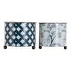 preview thumbnail 4 of 5, Foreside Home & Garden Set of 2 Multicolored Galvanized Metal Planters with Round Feet - 20.25 x 7 x 6.5