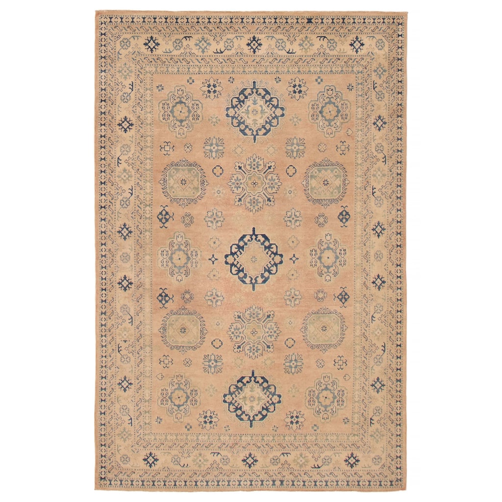 ECARPETGALLERY Hand-knotted Finest Ghazni Tan Wool Rug - 5'10 x 9'0