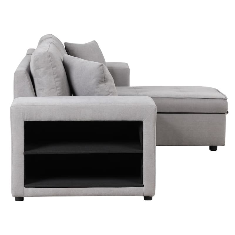 Merax 104" Modern L-Shape 3 Seat Reversible Sectional Couch
