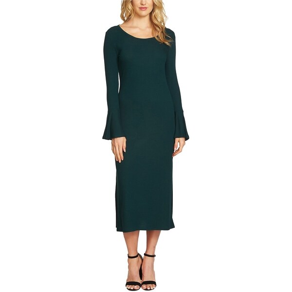 womens ribbed midi dress