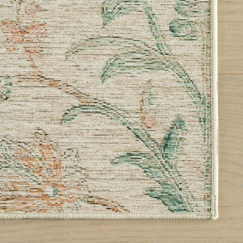 Nuloom Mirzelle Floral Transitional Washable Area Rug