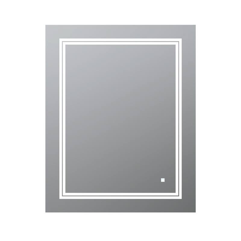 AQUADOM Soho 24" Led Lighted Mirror for Bathroom Defogger, Backlit and Front-Lit - 24"x30x1"