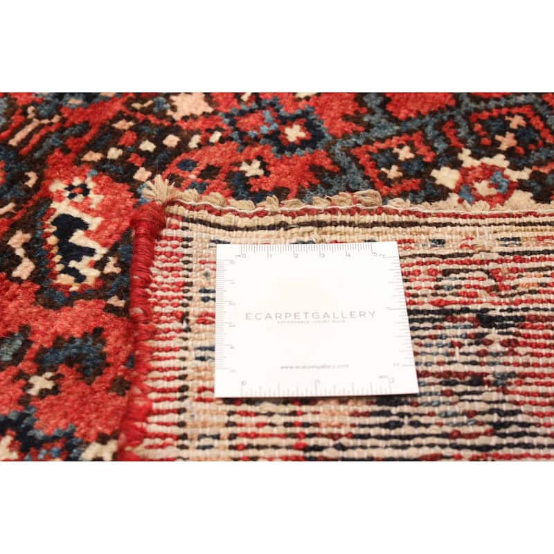 ECARPETGALLERY Hand-knotted Andelz Red Wool Rug - 3' 5" x 10' 7"