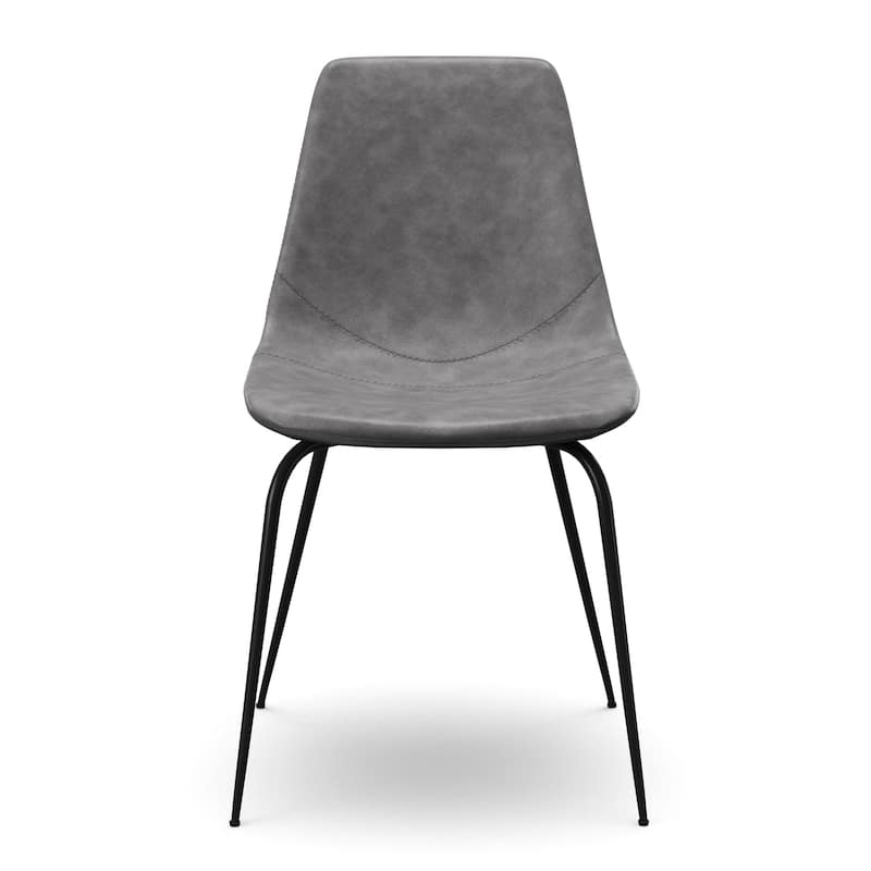 Malcolm Vegan Leather Side Chairs Black Legs (Set of 2)
