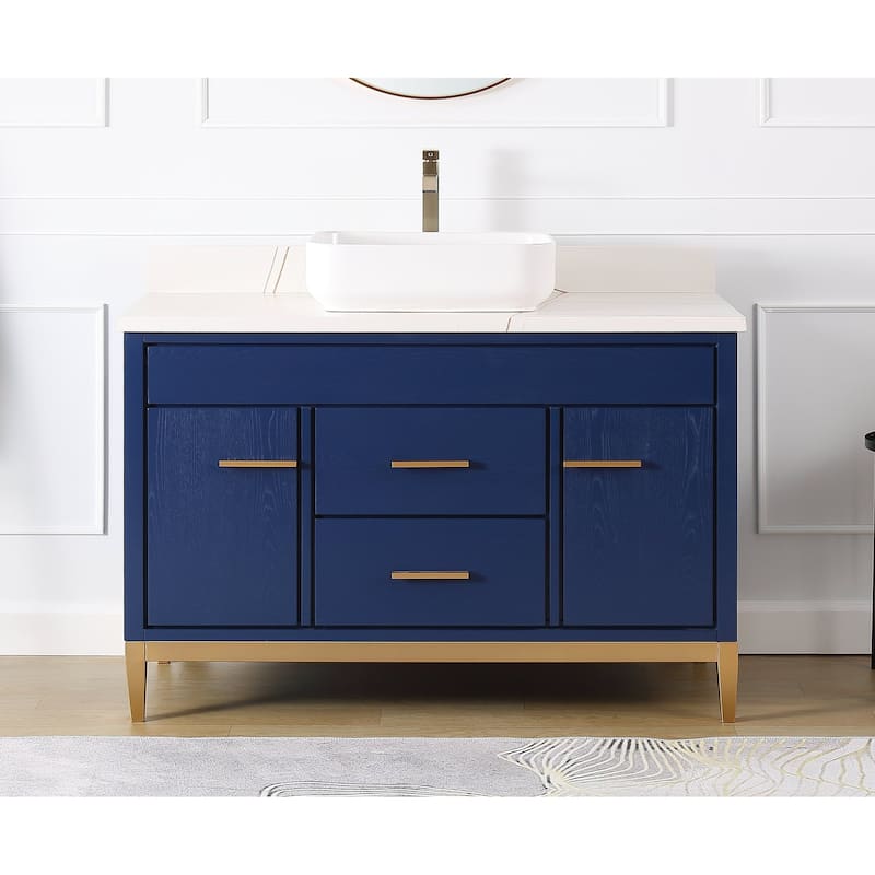 48" Tennant Brand Modern Style Beatrice Vessel Sink Bathroom Vanity