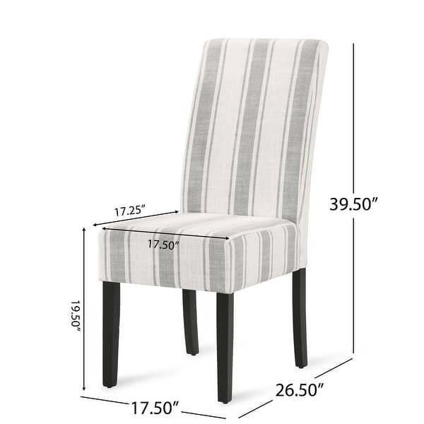dimension image slide 3 of 7, Christopher Knight Home Pollards Upholstered Dining Chairs (Set of 2)