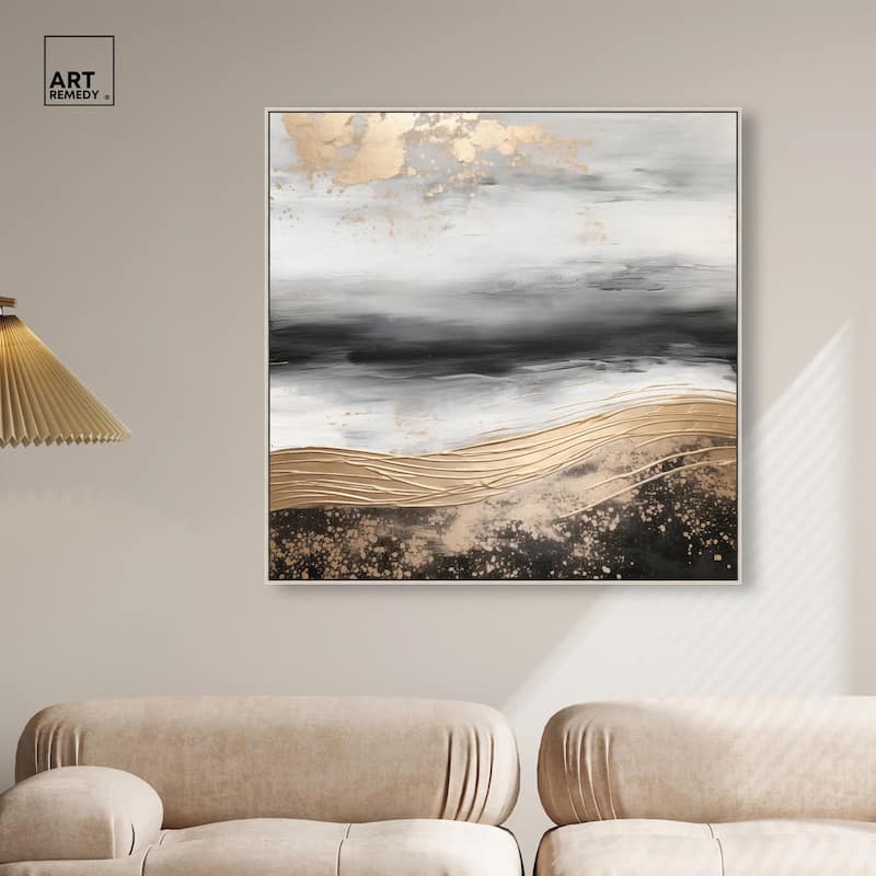 Moonlit Gold Canvas by Art Remedy