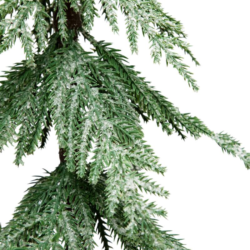 Mini Icy Pine Christmas Tree in Burlap Base - 24" - Unlit - 2 Foot