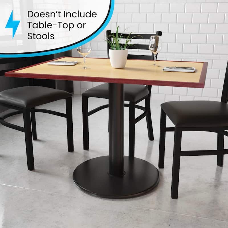 24" Round Restaurant Table Base with 4" Dia. Table Height Column